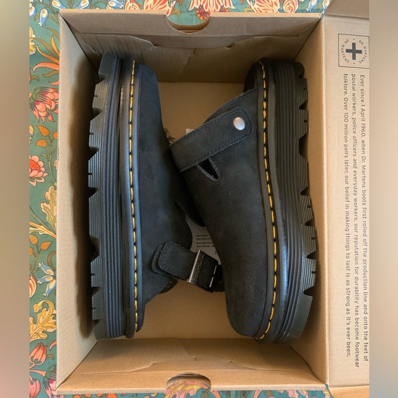 Dr. Martens Zebzag Suede Slingback Mules - Picture 3 of 4